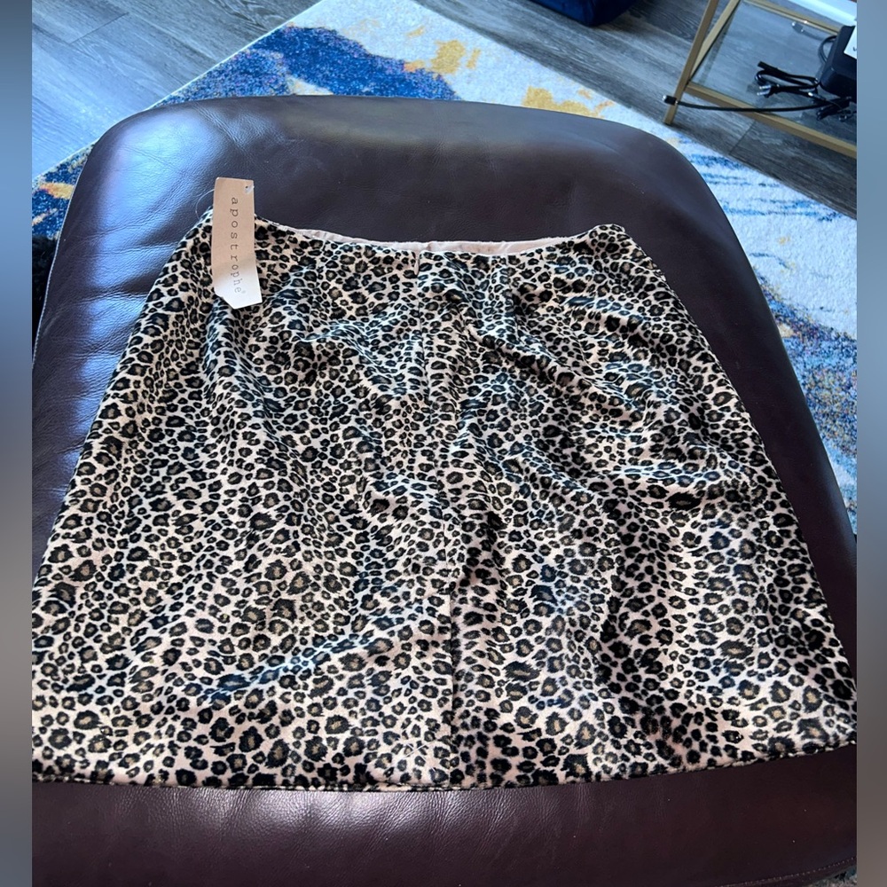 Leopard Print Mini Skirt